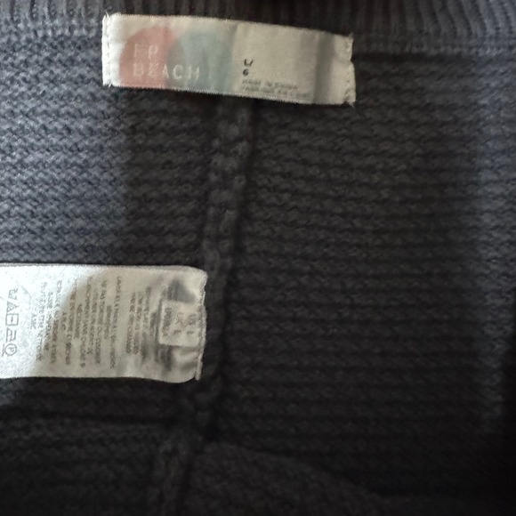 Free People FP Beach Women's Textured Waffle Knit Jogger Pants Gray Size L - Picture 5 of 8